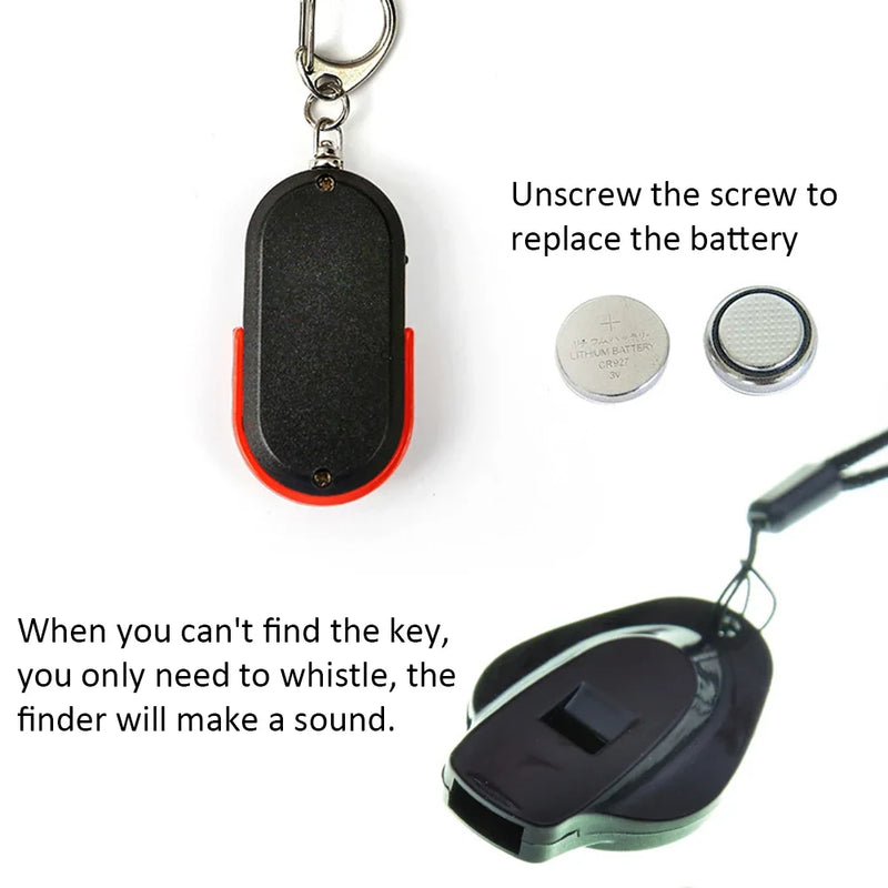 Anti-Lost Alarm Key Finder Locator Keychain Whistle Sound With LED Light Mini Anti Lost Key Finder