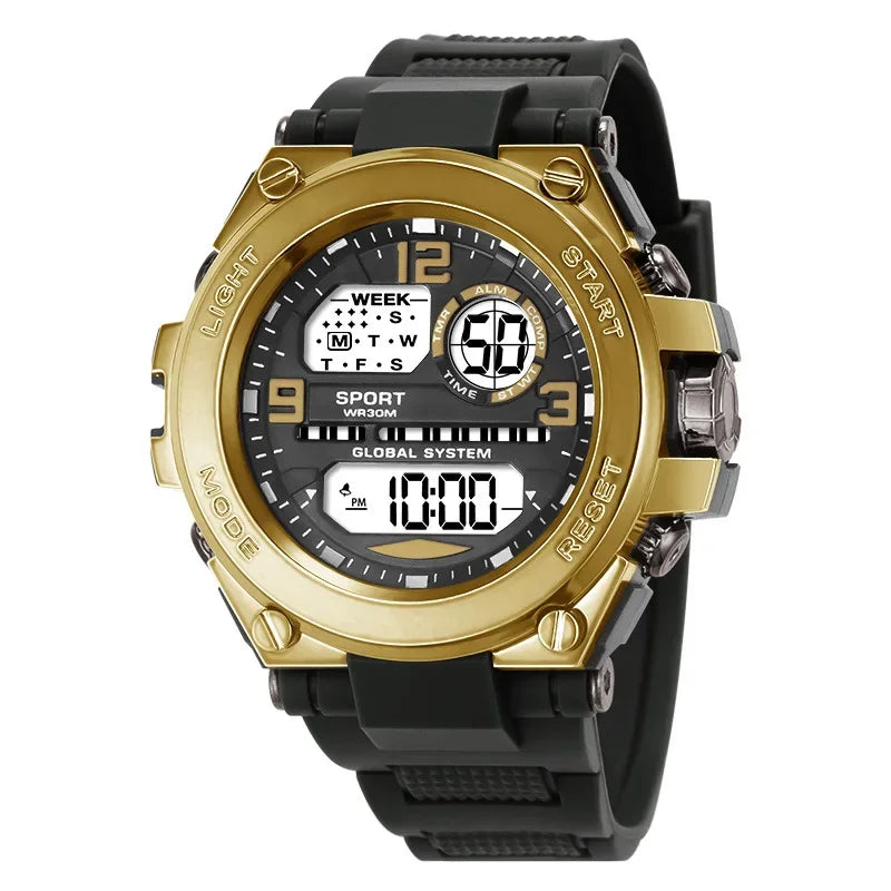 Watch Waterproof Luminous Alarm Clock Men LED Digital Watch Large dial Electronic Wristwatch for Man