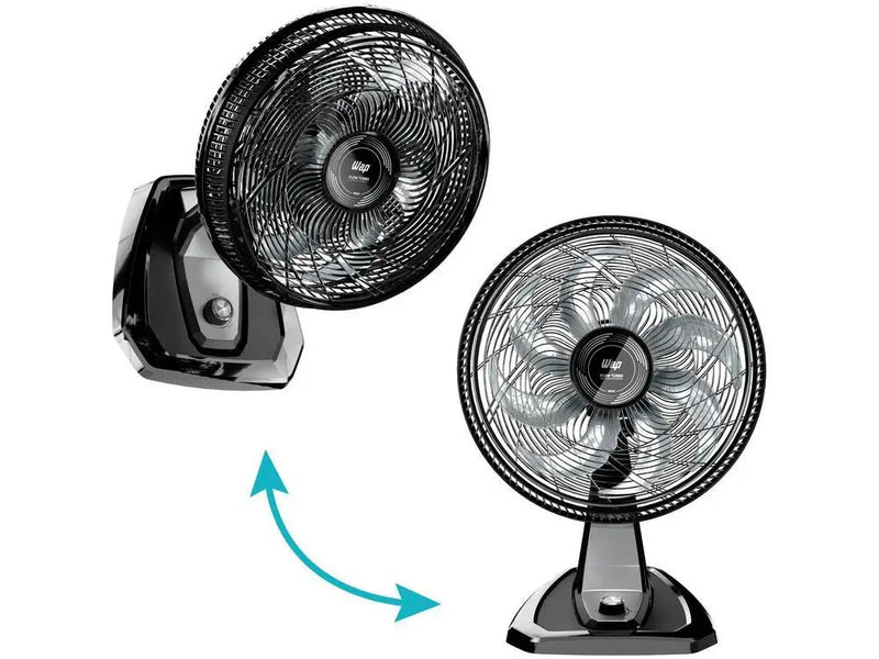 Ventilador 2 em 1 Wap Flow Turbo 50cm 8 Pás 3 Velocidades Preto e Cinza - 110V