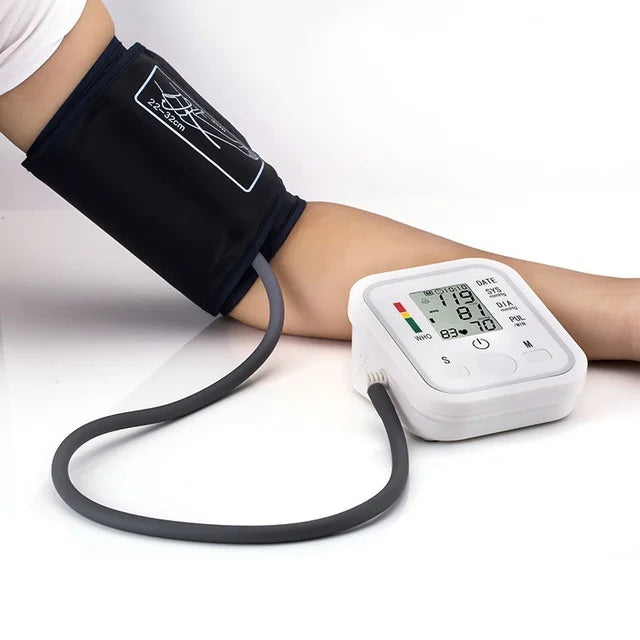 Blood Pressure Medical Digital Arm BP Monitor Tensiometer Tonometer Automatic Sphygmomanometer Heart Rate Pulse Meter Oximeter