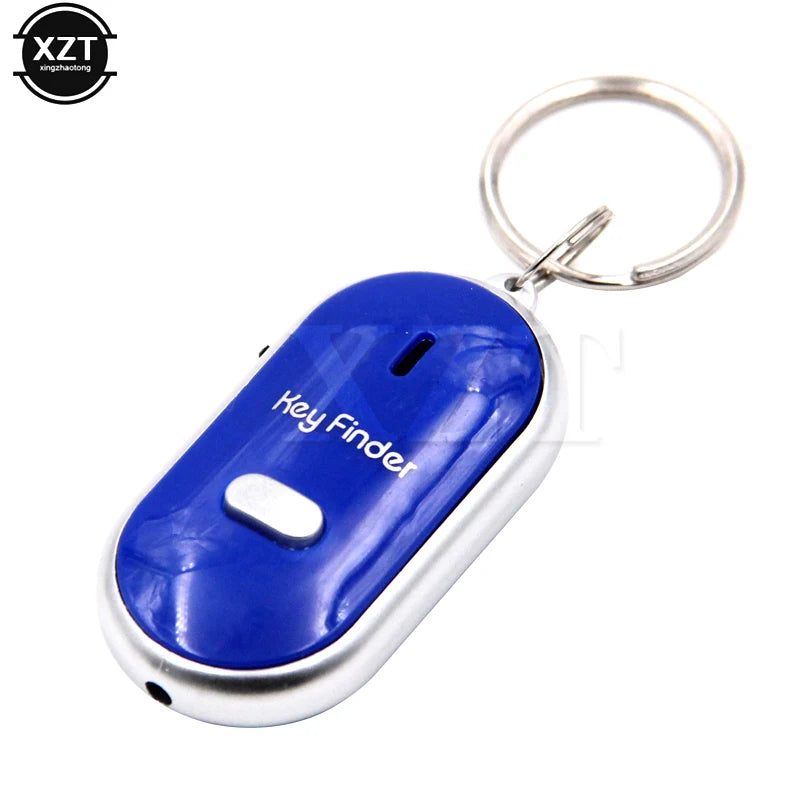 Anti-Lost Key LED Whistle Key Finder Flashing Beeping Sound Control Alarm Locator Finder Tracker with Key Ring Mini Keychain