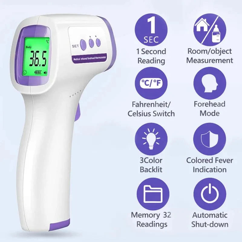 Blood Pressure Digital Arm Blood Pressure Meter Tensiometers Cuff Digital Fever Thermometer Medical Infrared Thermometer Finger Oximeter Suit