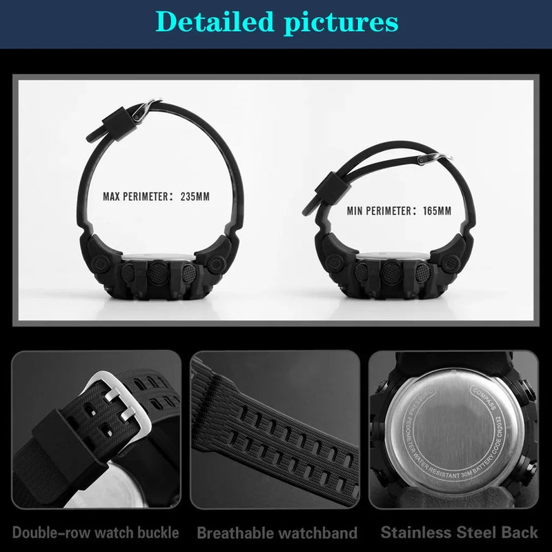 Watch LED Digital Men Sport Watches Fitness Electronic Watch Multifunction Military Sports Watches Clock Kids Gifts