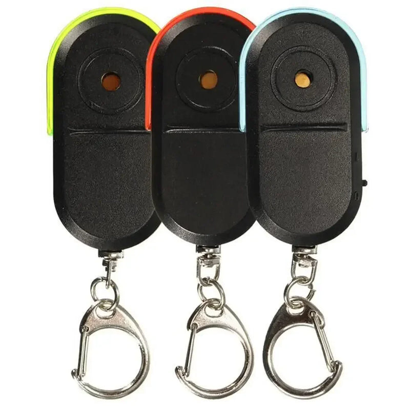 Anti-Lost LED Whistle Key Finder Flashing Beeping Sound Control Alarm Anti-Lost Key Locator Finder Tracker With Key Ring In Stock