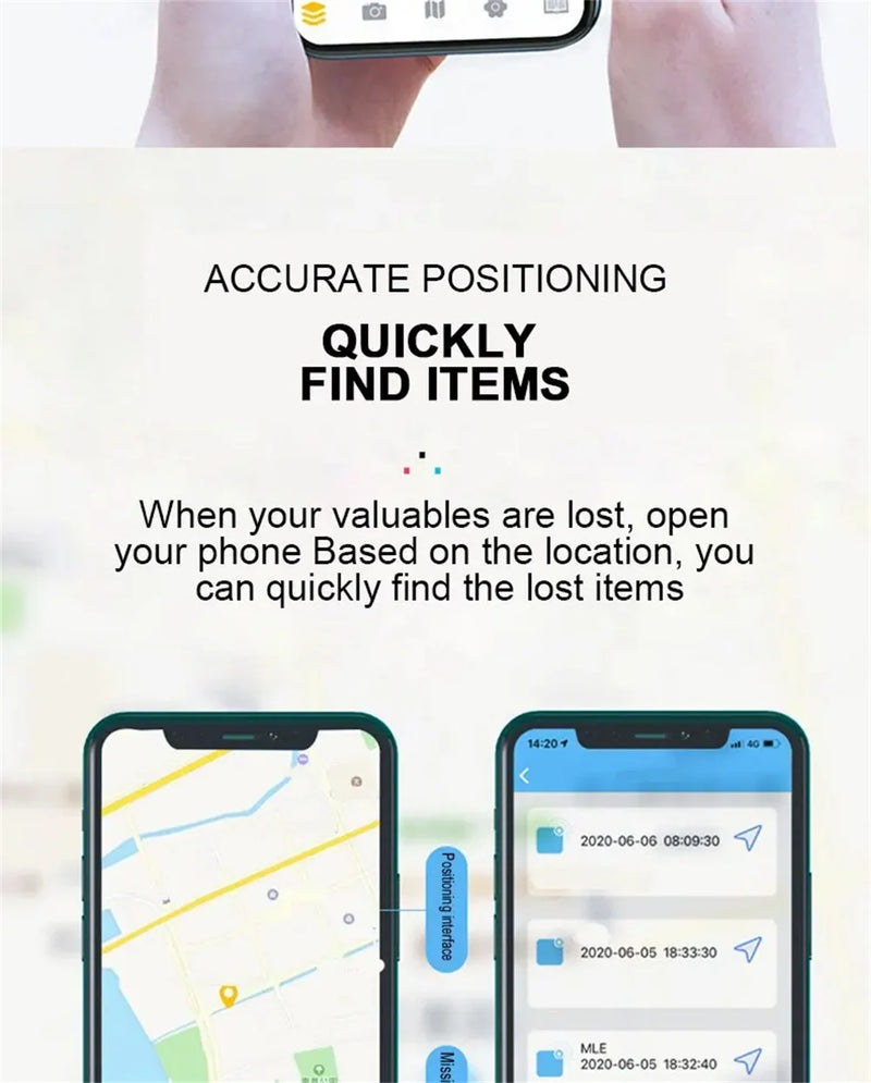 Anti-Lost GPS Tracker Mini Fashion Smart Pets Anti Lost Alarm Wireless Child Bag Key Finder Locator Reminder Selfie Shutter Control