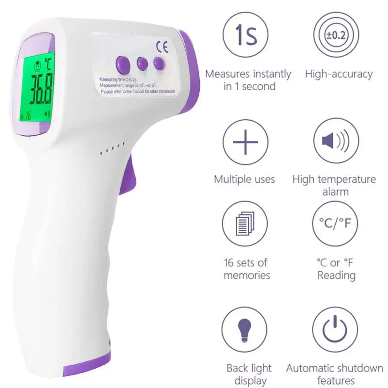 Blood Pressure Digital Arm Blood Pressure Meter Tensiometers Cuff Digital Fever Thermometer Medical Infrared Thermometer Finger Oximeter Suit