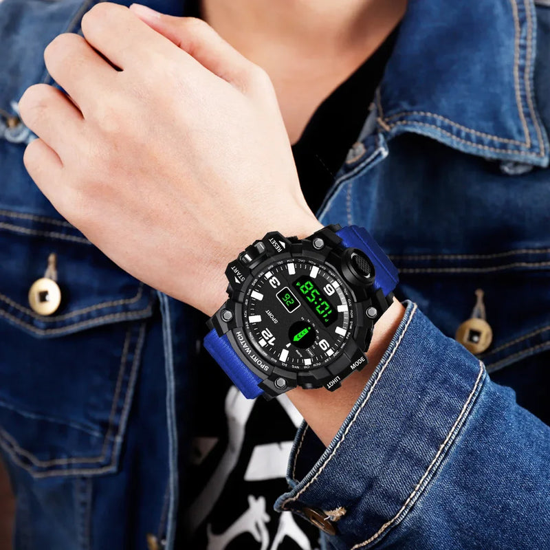 Watch LED Digital Men Sport Watches Fitness Electronic Watch Multifunction Military Sports Watches Clock Kids Gifts