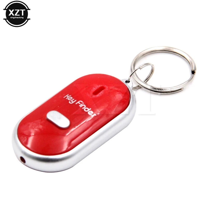 Anti-Lost Key LED Whistle Key Finder Flashing Beeping Sound Control Alarm Locator Finder Tracker with Key Ring Mini Keychain