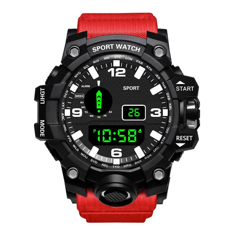 Watch LED Digital Men Sport Watches Fitness Electronic Watch Multifunction Military Sports Watches Clock Kids Gifts