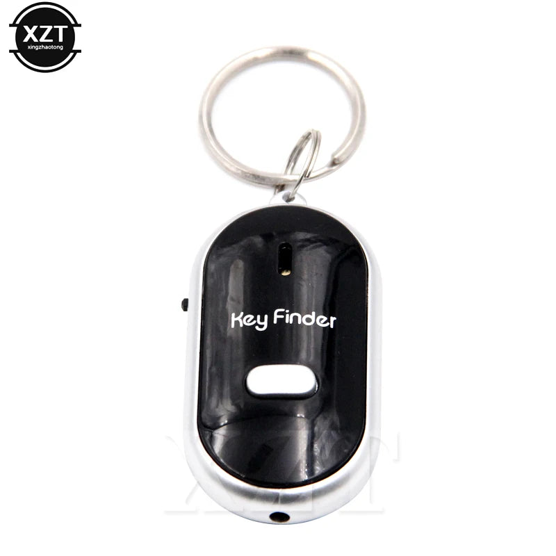 Anti-Lost Key LED Whistle Key Finder Flashing Beeping Sound Control Alarm Locator Finder Tracker with Key Ring Mini Keychain