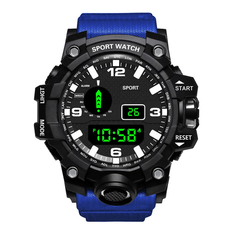 Watch LED Digital Men Sport Watches Fitness Electronic Watch Multifunction Military Sports Watches Clock Kids Gifts