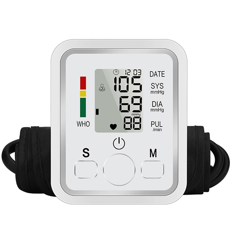 Blood Pressure Monitor Digital Tonometer Upper Arm Blood Pressure Meter Automatic BP Medical Sphygmomanometer Pulse