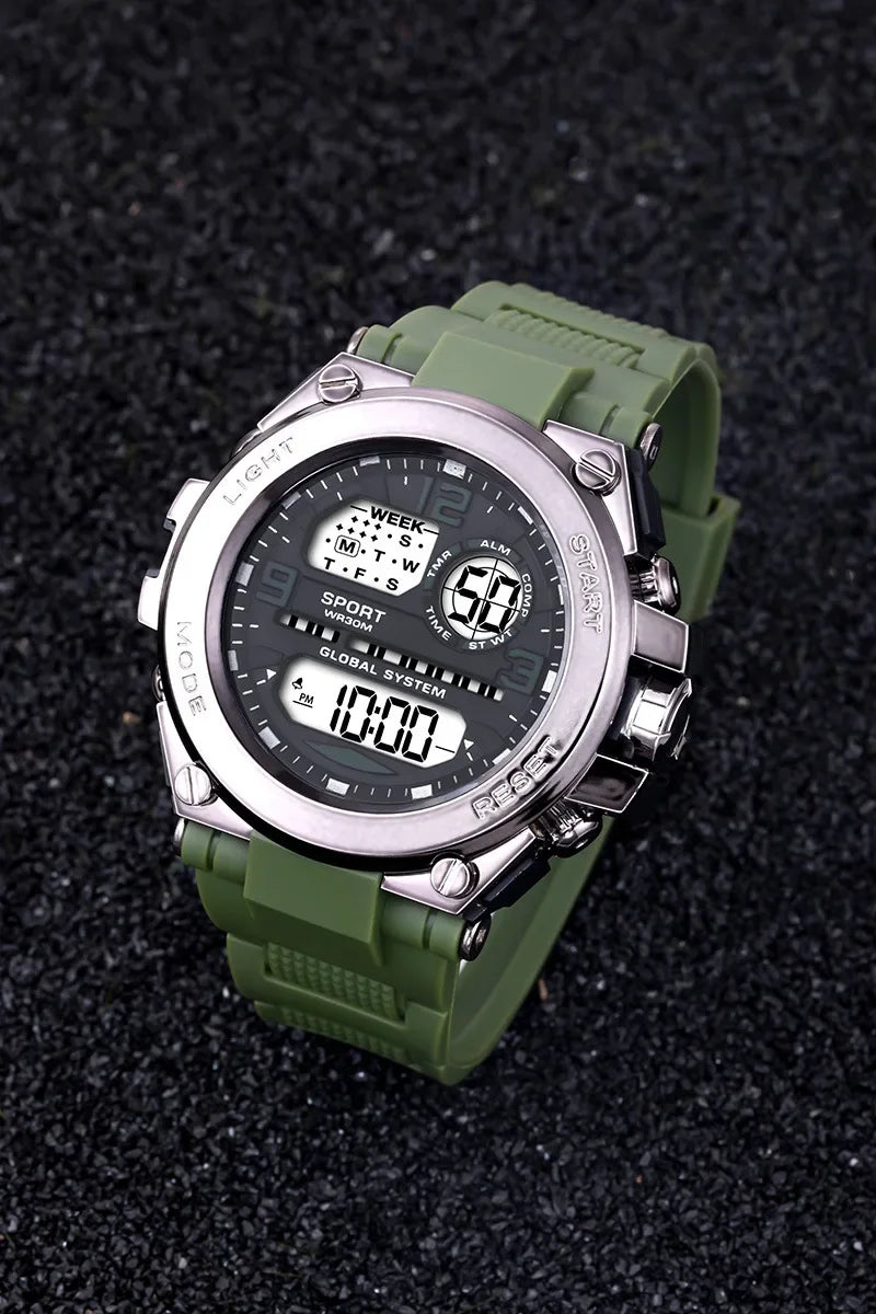 Watch Waterproof Luminous Alarm Clock Men LED Digital Watch Large dial Electronic Wristwatch for Man